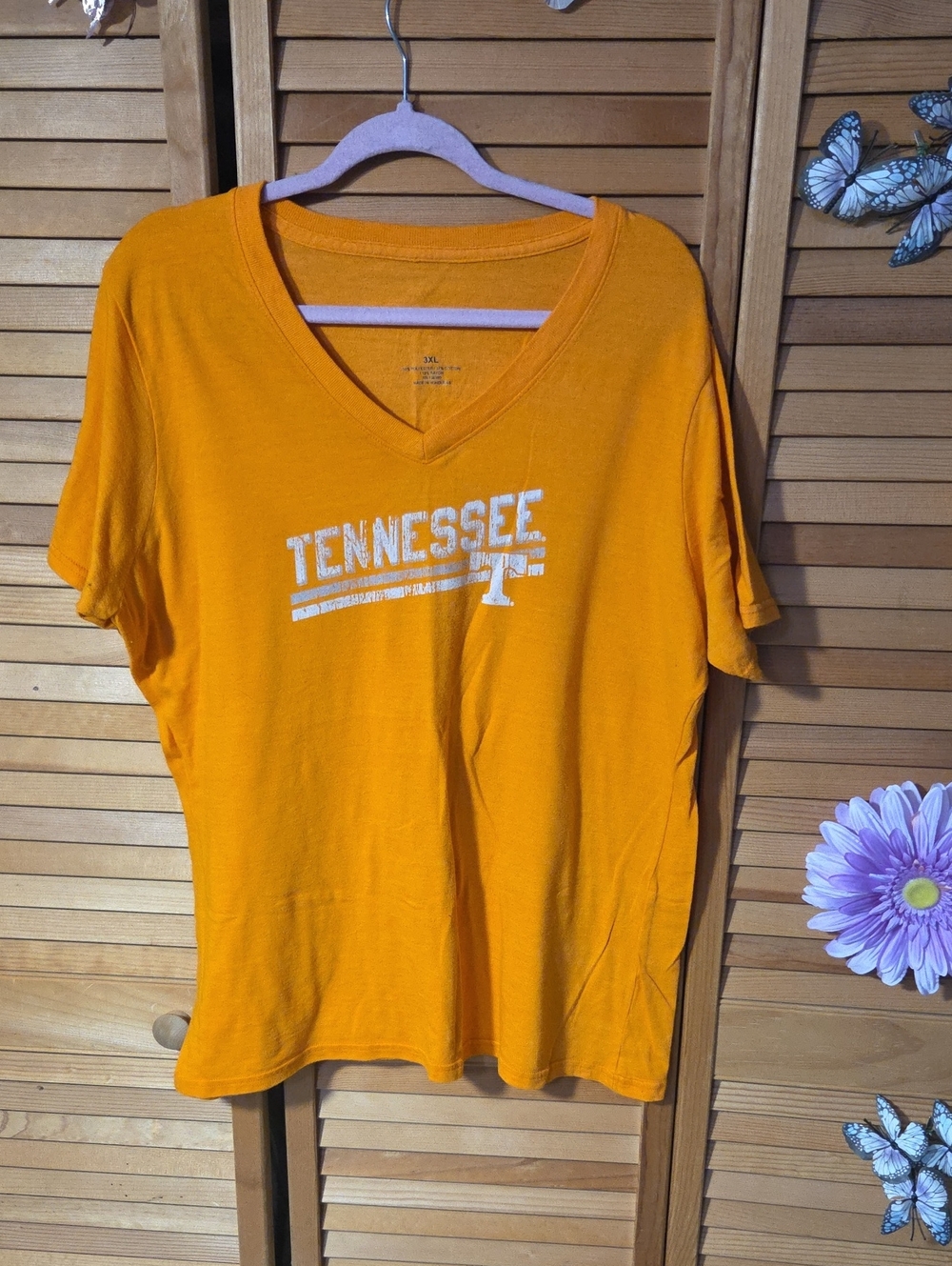 Tennessee Volunteers V-Neck Short Sleeve Tee - Orange